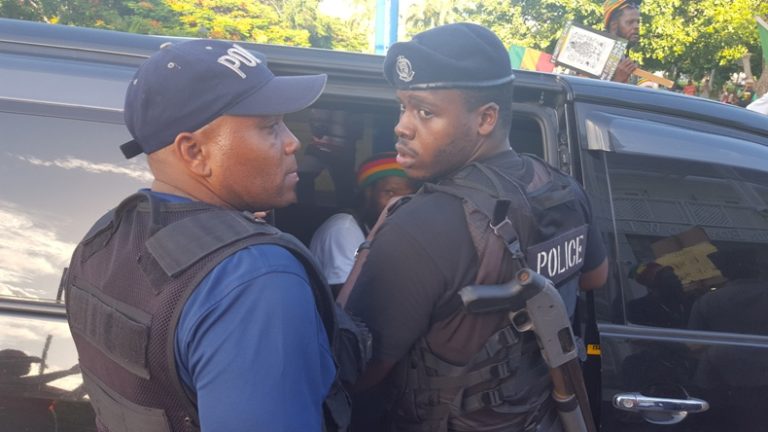 RASTA MAN ARRESTED DURING GANJA RALLY