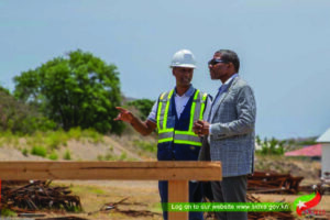 Prime Minister Drew Pleased With Strong Progress And Job Creation At Basseterre High School Construction Site