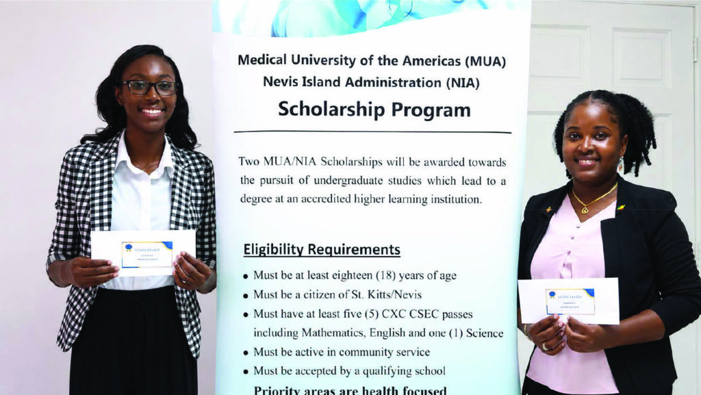 Medical University of the Americas (MUA)/Nevis Island Administration (NIA) scholarship 2026 recipients Michaela Maynard