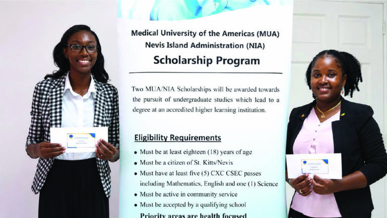 Medical University of the Americas (MUA)/Nevis Island Administration (NIA) scholarship 2026 recipients Michaela Maynard 