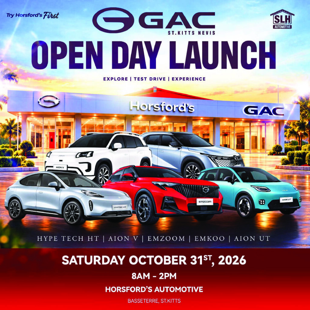 The GAC Open Day Launch at Horsford's Automotive, Saturday 31st October 2026. (S.L. Horsford & Co. Ltd.)
