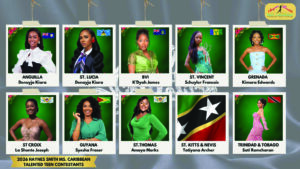 All ten contestants in this year’s Haynes Smith Miss Caribbean Talented Teen Pageant.
