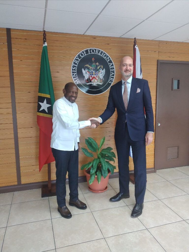 SKN Minister of Foreign Affairs Welcomes High Commissioner of the United Kingdom
