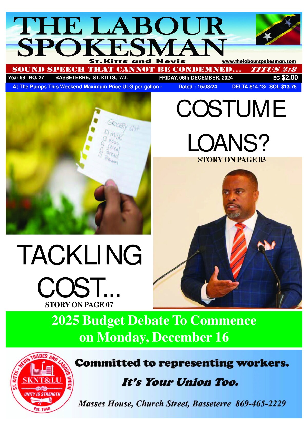 The Labour Spokesman — 6 December 2024