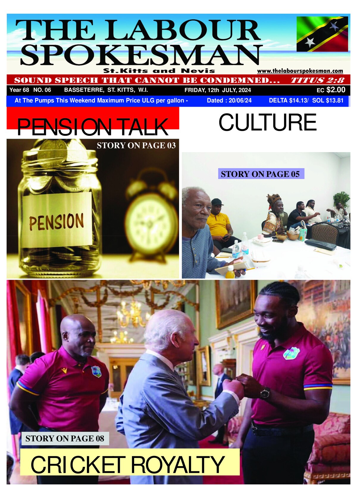 Front page of The Labour Spokesman, July 2024