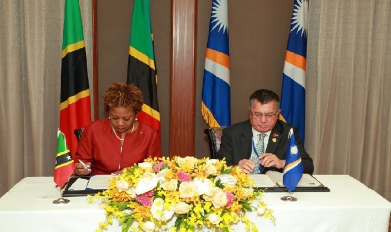 Saint Kitts and Nevis and the Marshall Islands sign visa-waiver agreement