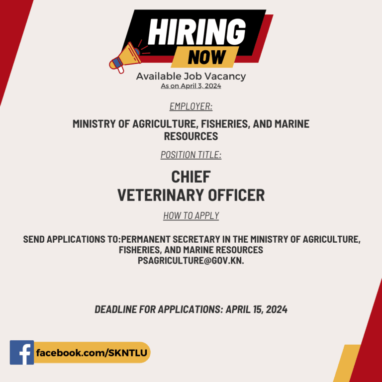 Vacancy – Chief Veterinary Officer