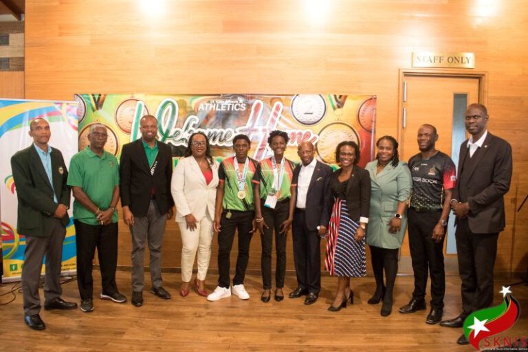 Cabinet Members and Other Officials Give a Rousing Welcome to Returning CARIFTA Athletes