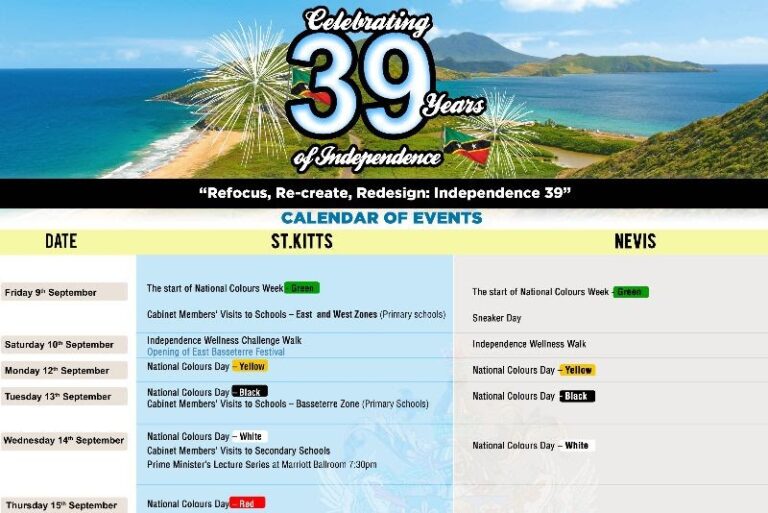 Independence 39 Official Calendar of Activities Released