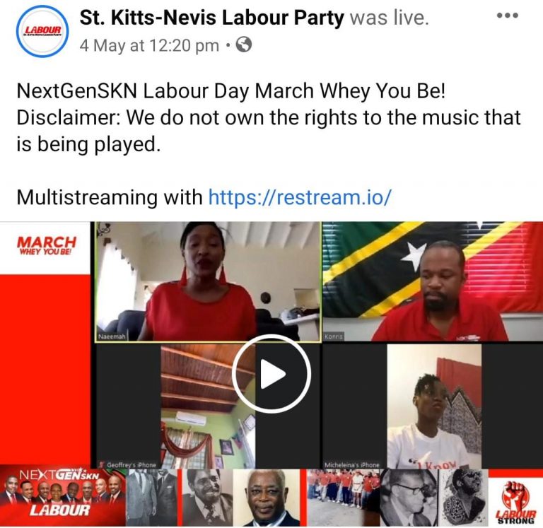 SKNLP Observes International Workers Day Through Virtual Real-Time